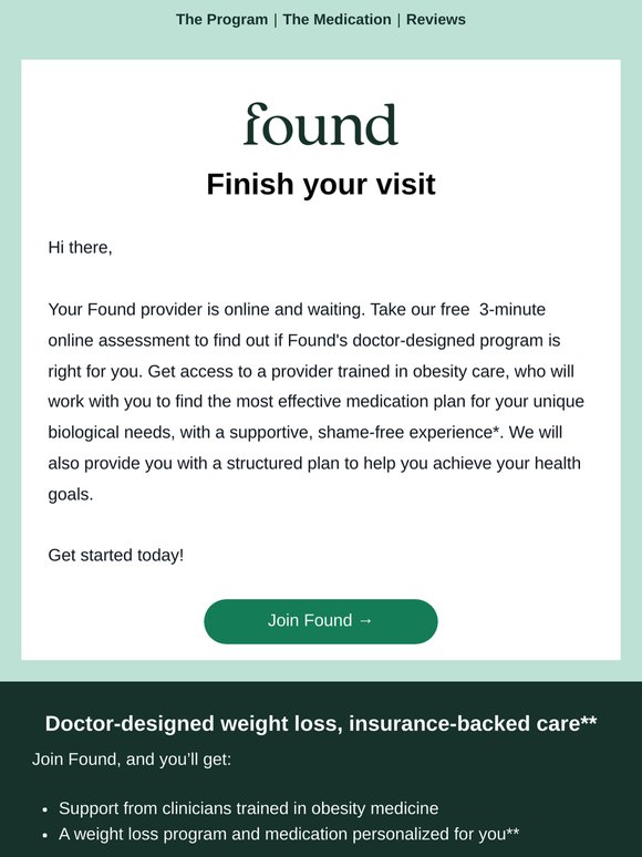 Your provider is waiting: this only takes a couple of minutes!