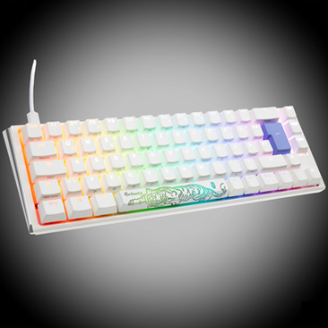 Ducky One 3 Classic Pure White SF Gaming Tastatur, RGB LED - MX-Silent-Red