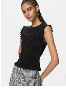 product7women0shirring0sleeveless0top