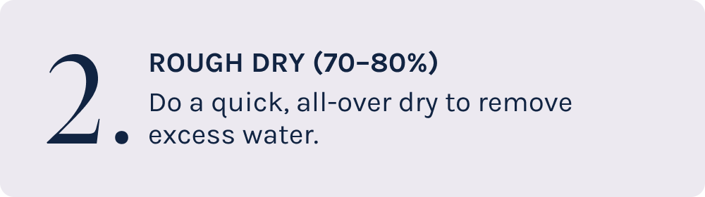 2. Rough Dry (70-80%)