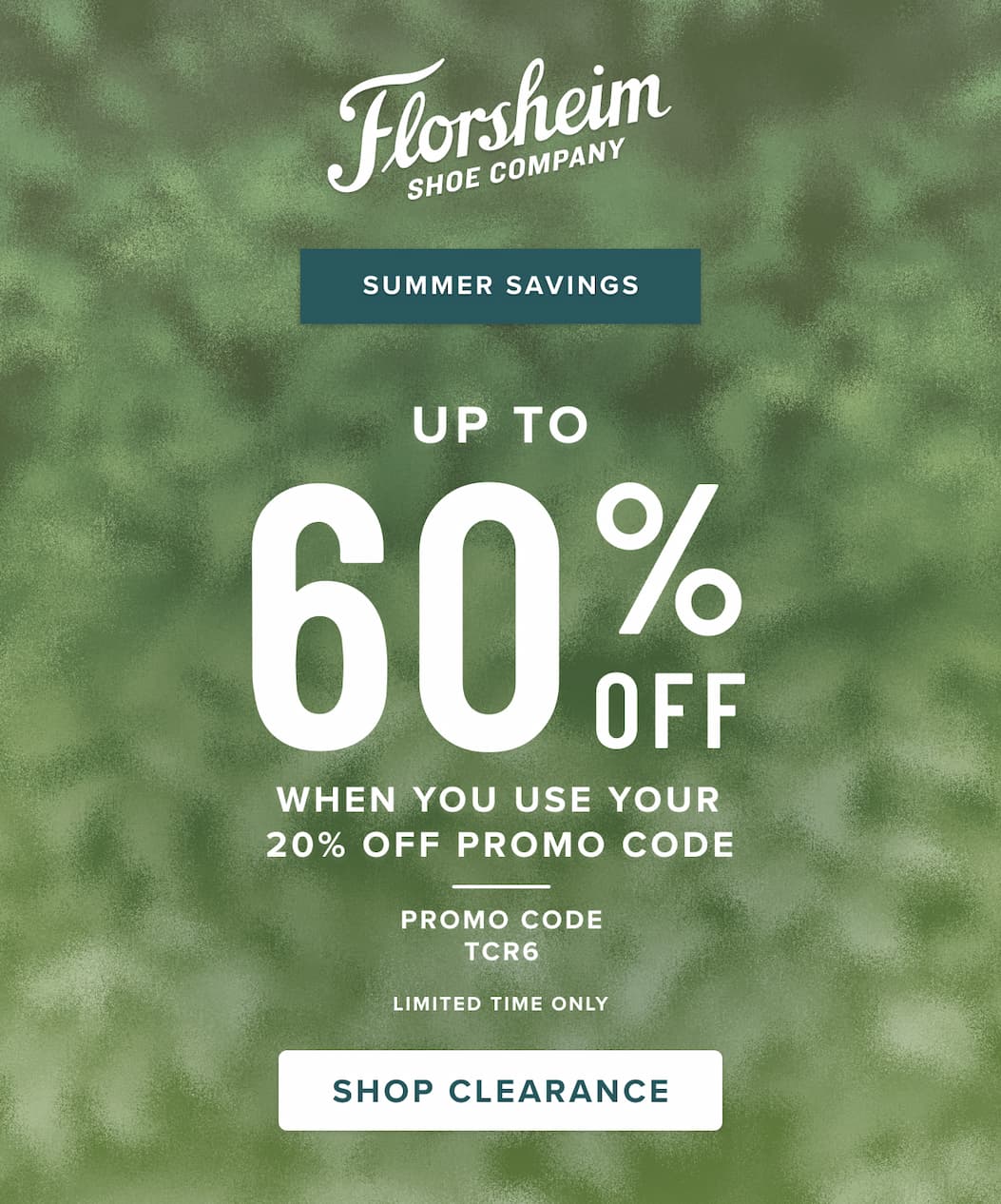 Up to 60% off when you use promo code TCR6. Display images to learn more.