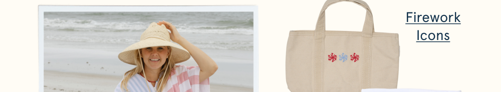 fireworks icons on tote bag