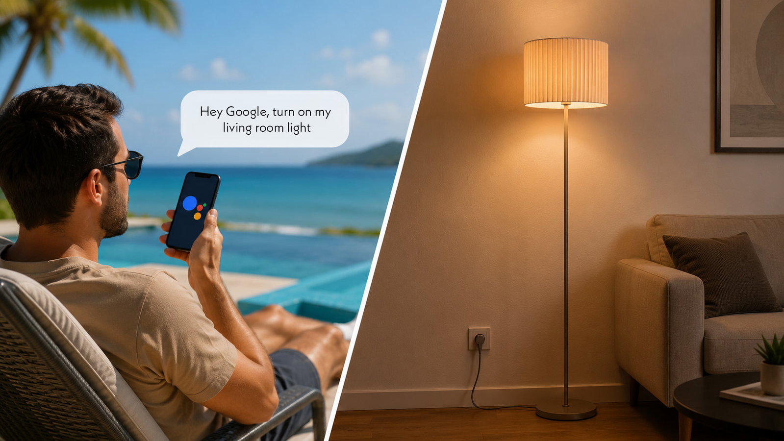 Smart plug controls lights remotely