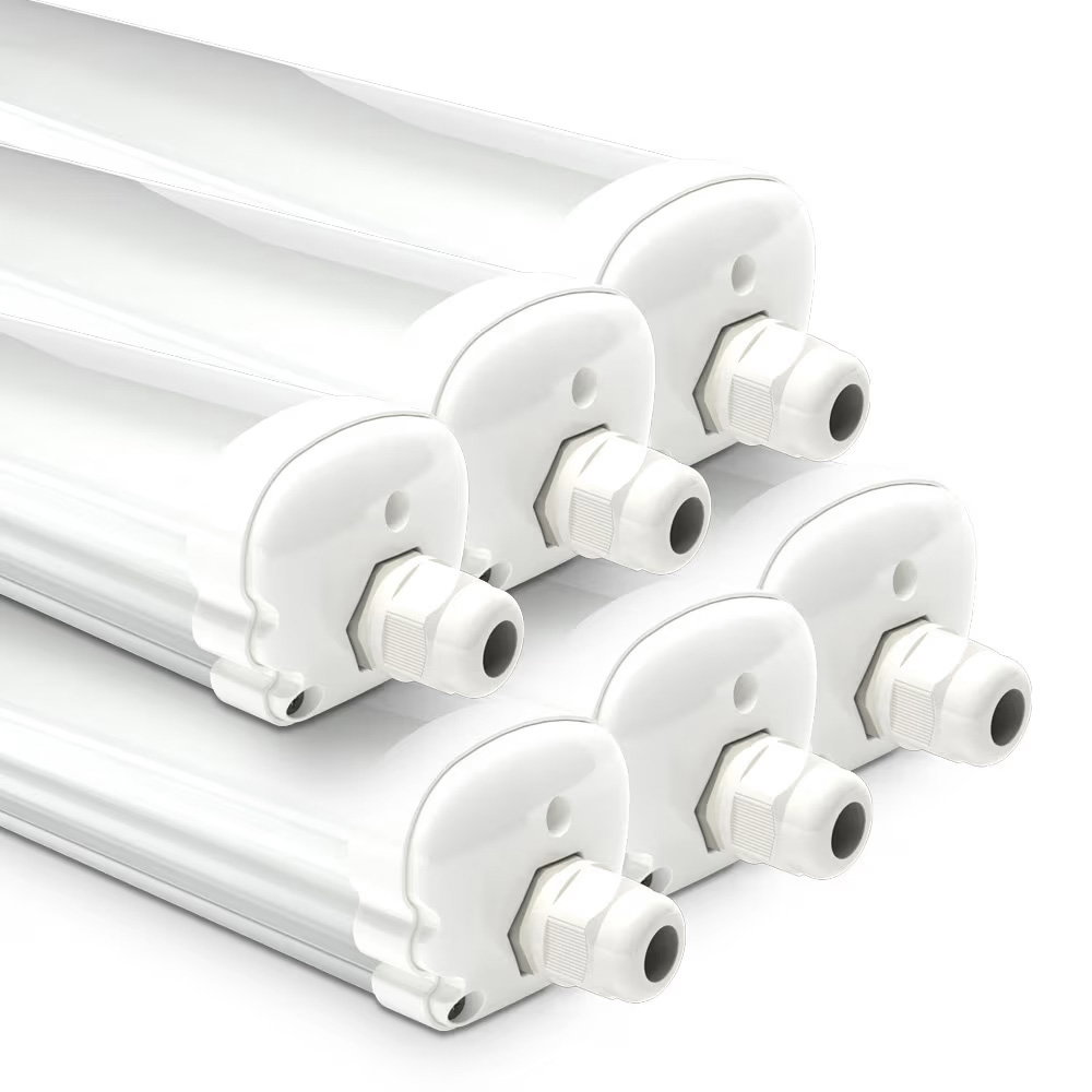6x 120cm Waterproof LED Tube Lights