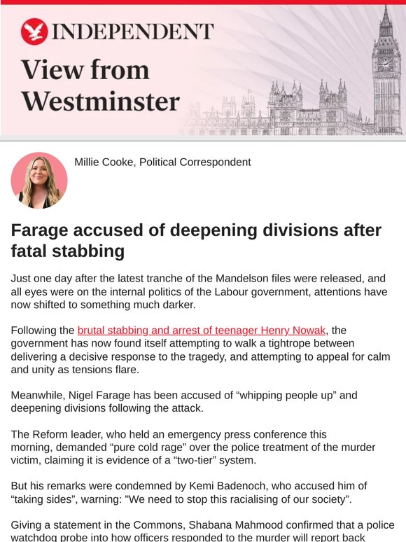Farage accused of 'whipping people up'