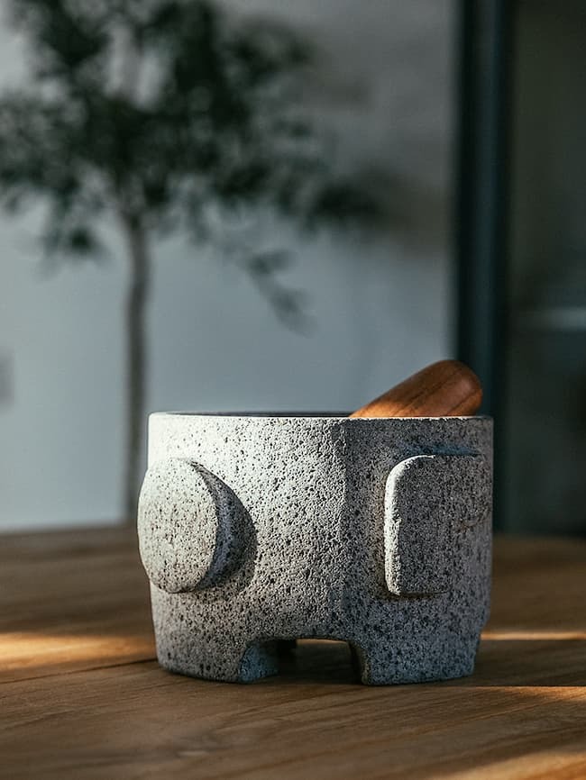 Ara Mortar and Pestle | Volcanic Stone