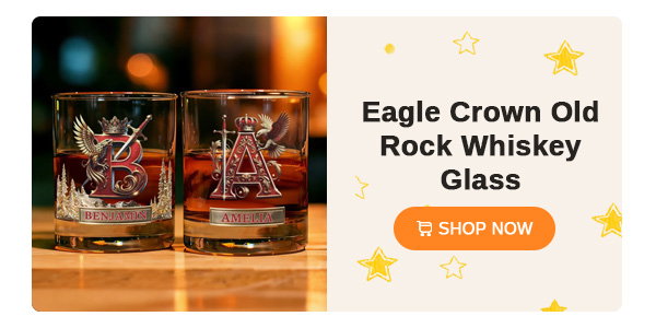 Eagle Crown Old Rock Whiskey Glass