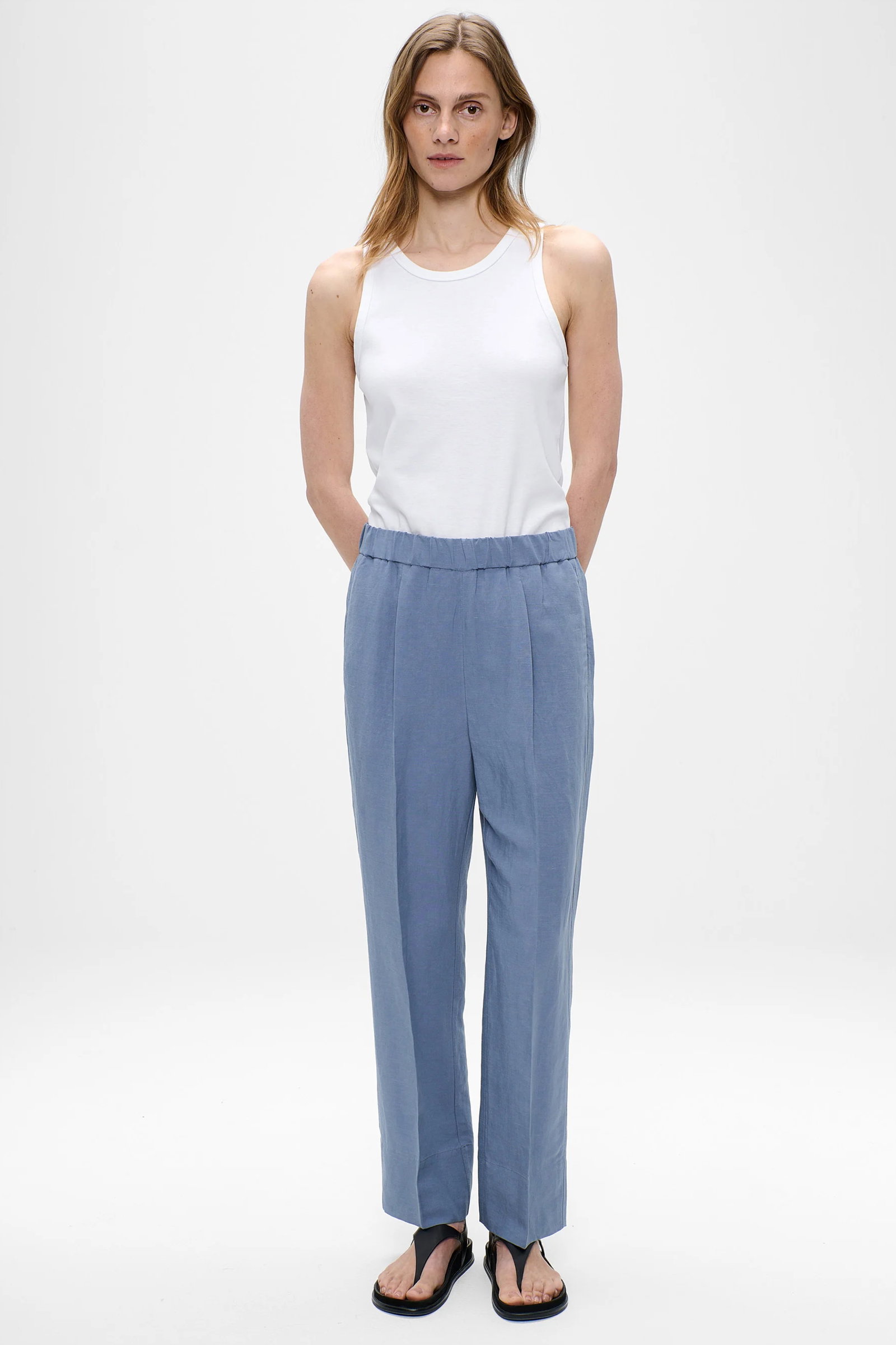 FINE LINEN VISCOSE SYDNEY PANTS