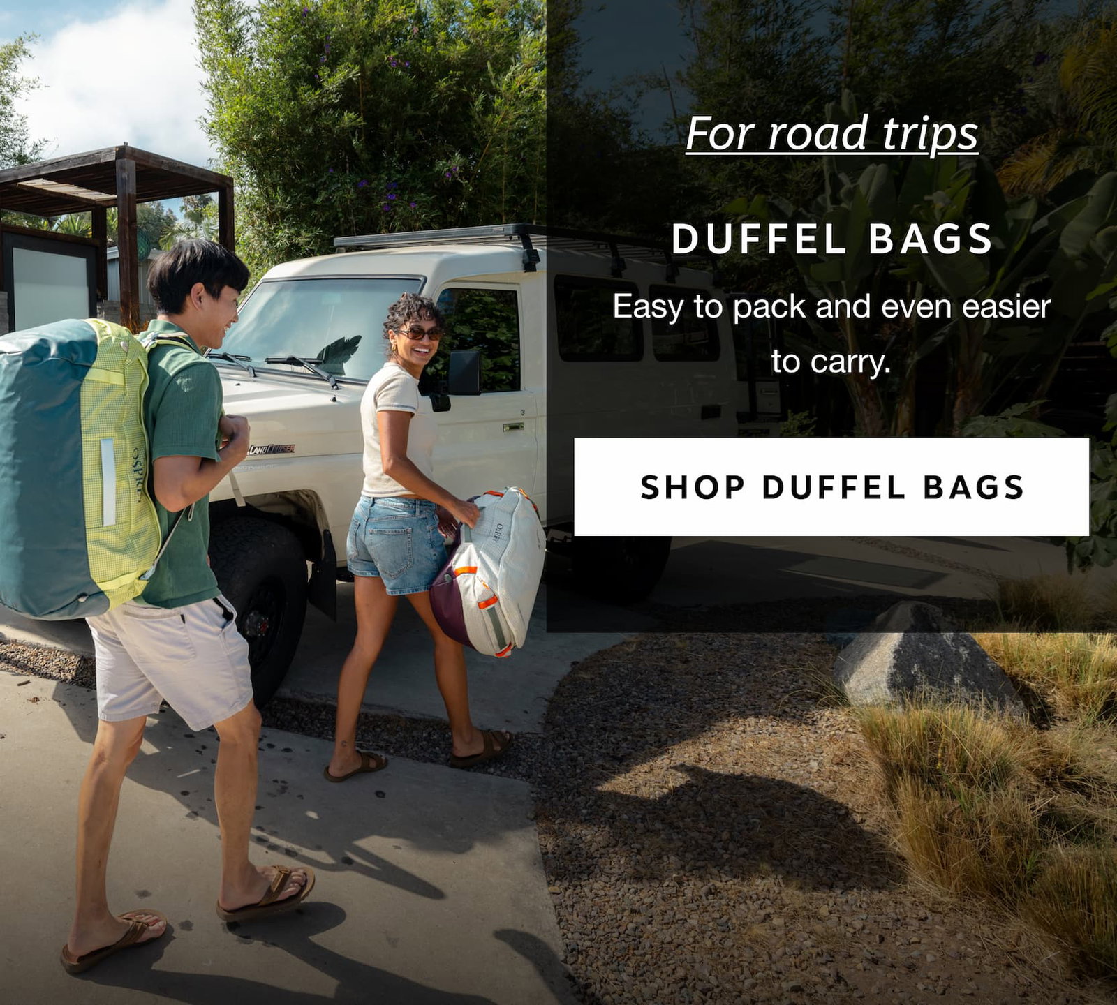 For road trips Duffel Bags