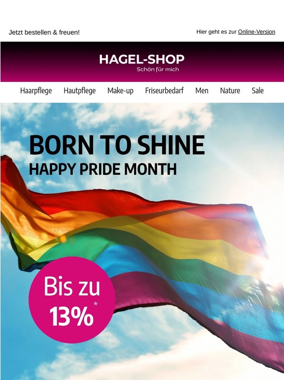 Happy Pride mit bis zu 13 % Rabatt für Dich 🏳️‍🌈