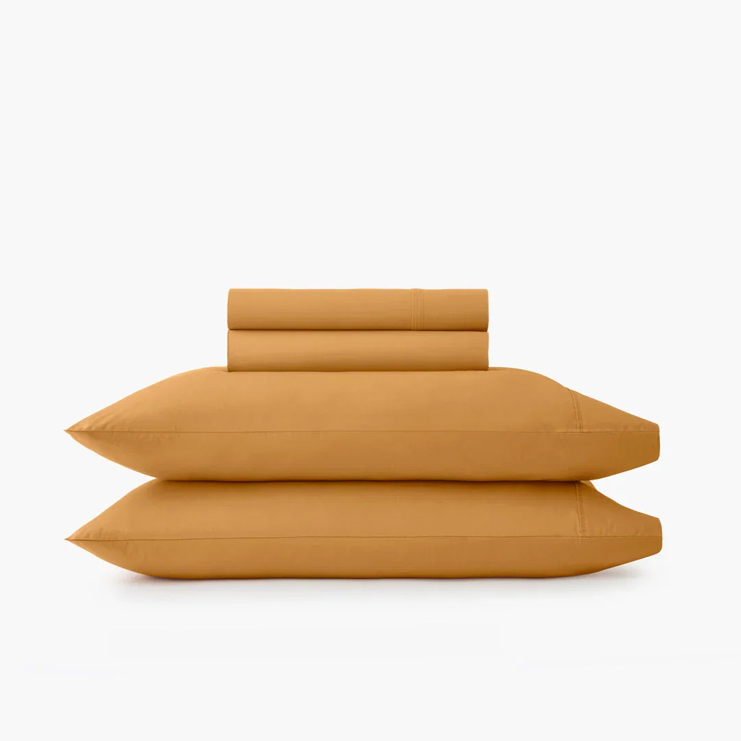 Organic Percale Sheet Set - Ochre