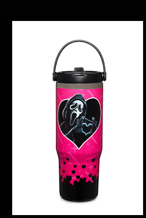 Ghost Face Love Travel Tumbler with Handle - 30 oz.