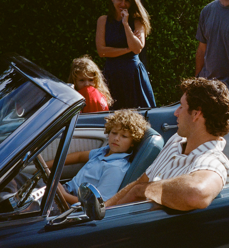 Family in car