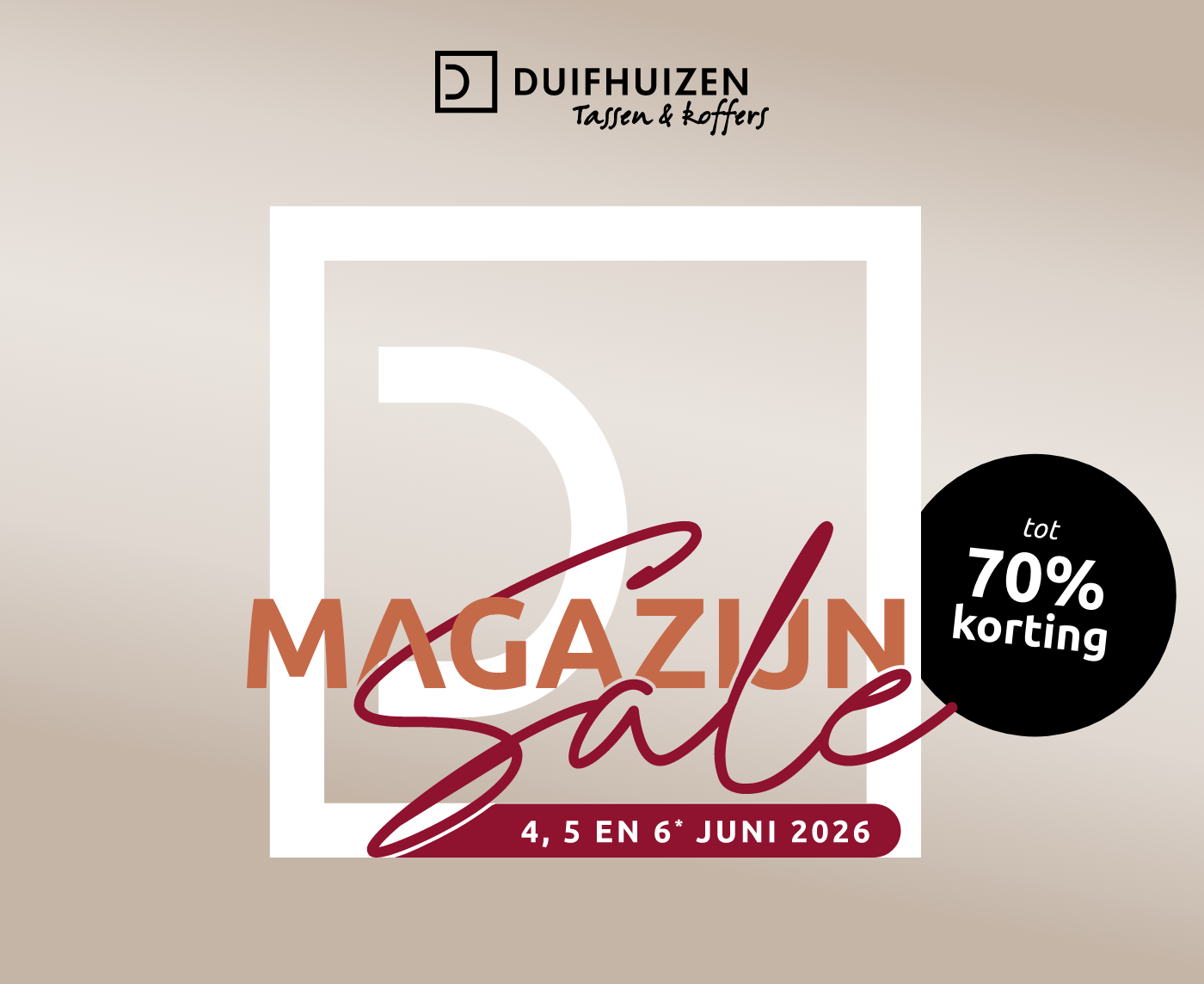 Nog maar een beperkt aantal tickets, wacht niet te lang… De Magazijnsale is bijna vol!