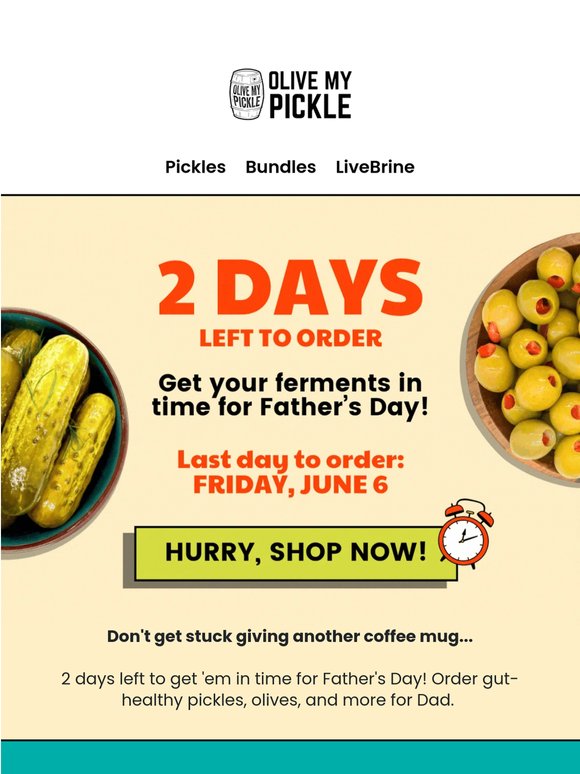 ⏰ 2 days left to get ’em in time