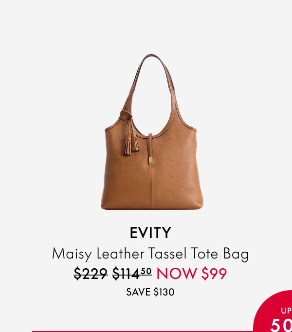 EVITY Maisy Leather Tassel Tote Bag