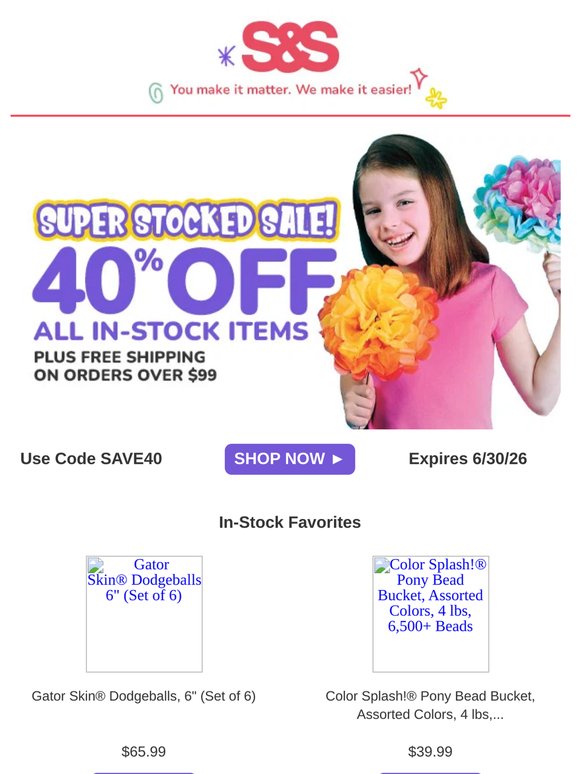 Our Biggest In-Stock Sale Is Here: 40% Off