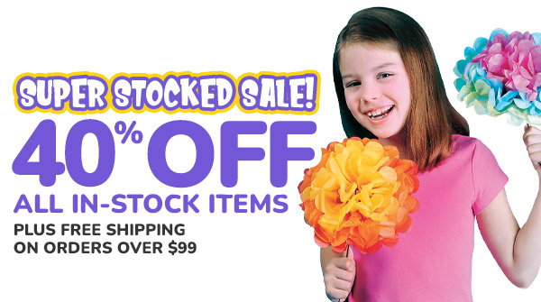 Use Code SAVE40 for 40% OFF in-stock orders $99+.  Now through 6/30/26