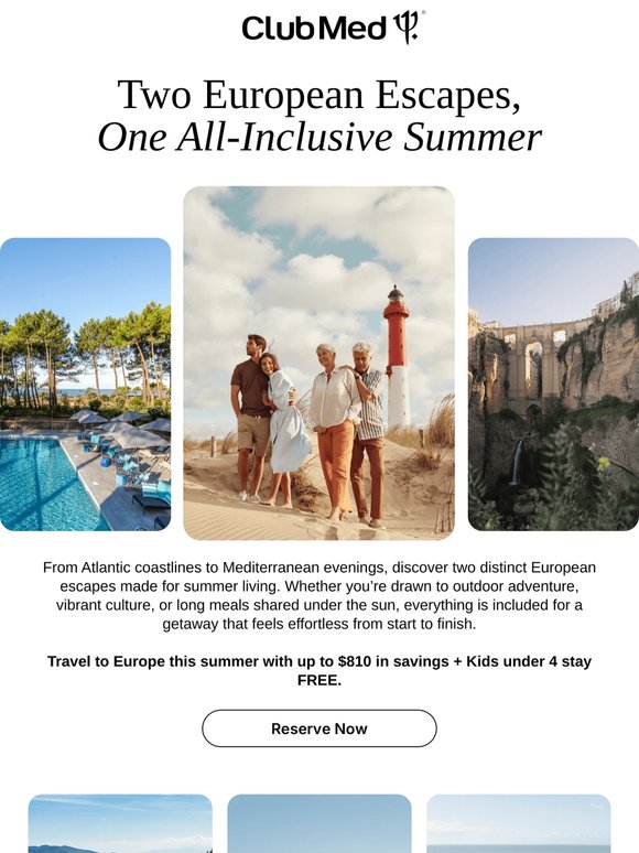 Two European Escapes. One Effortless Summer.