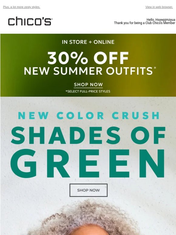 30% off our NEW COLOR CRUSH 💚