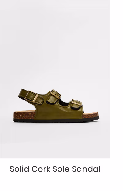Solid Cork Sole Sandal
