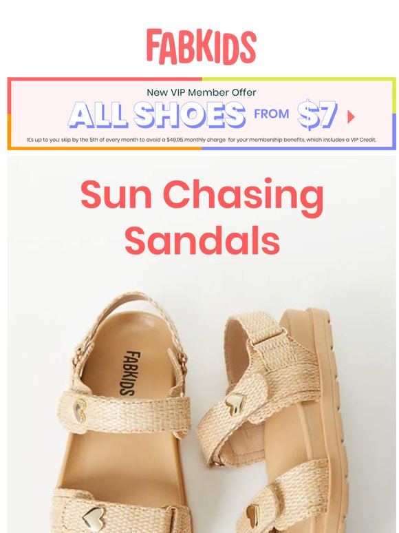 Sun Chasing Sandals from $7 for Kids 🌞