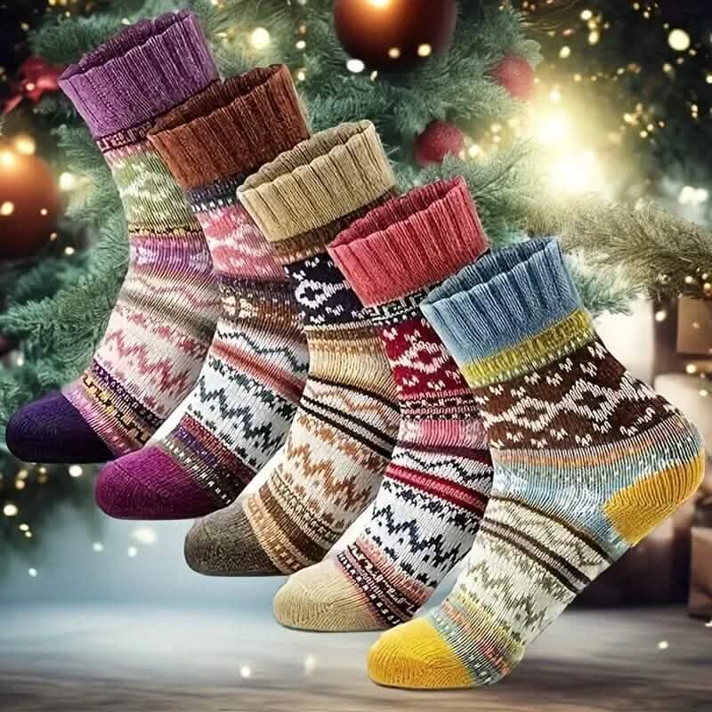 Image of 5-Pairs: Women's Comfortable and Warm Crew Socks