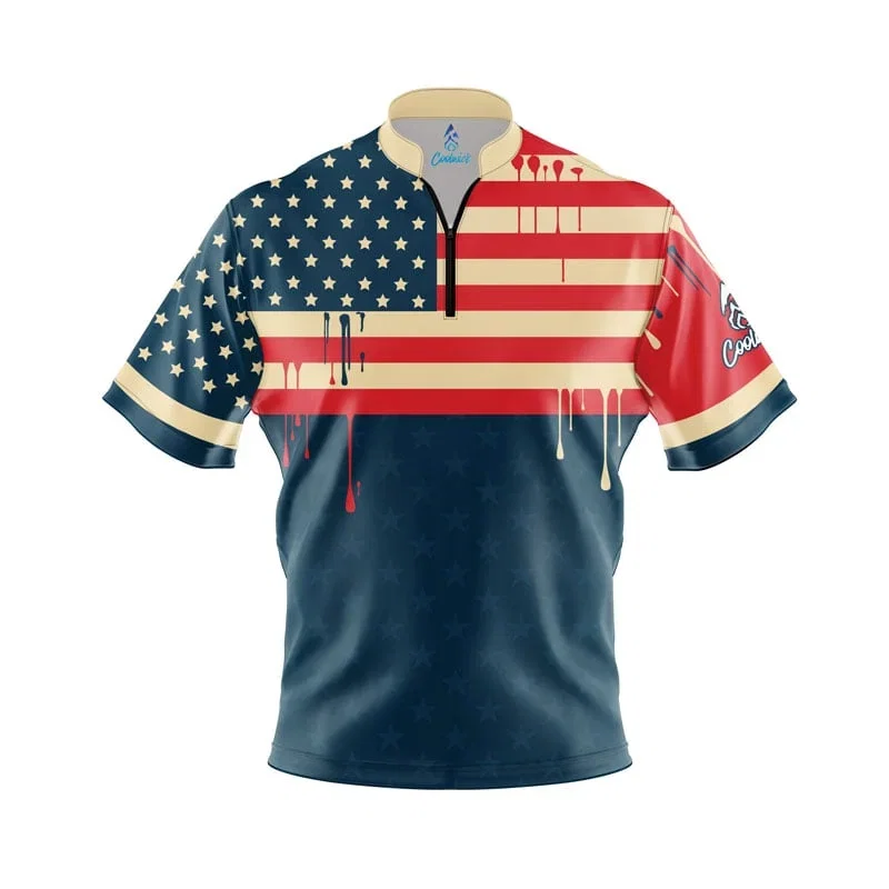 Image of Patriotic Drip Fast Track CoolWick Bowling Jersey