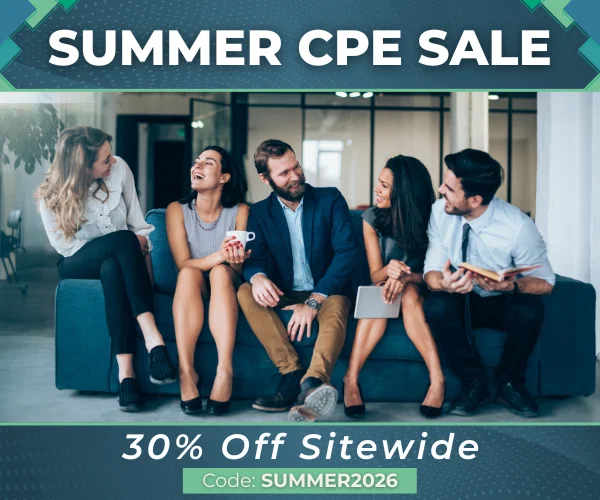 Summer CPE Sale: Save 30% off sitewide with code: SUMMER2026