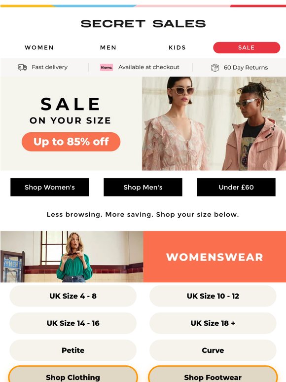 Up to 85% Off Your Size 🎯