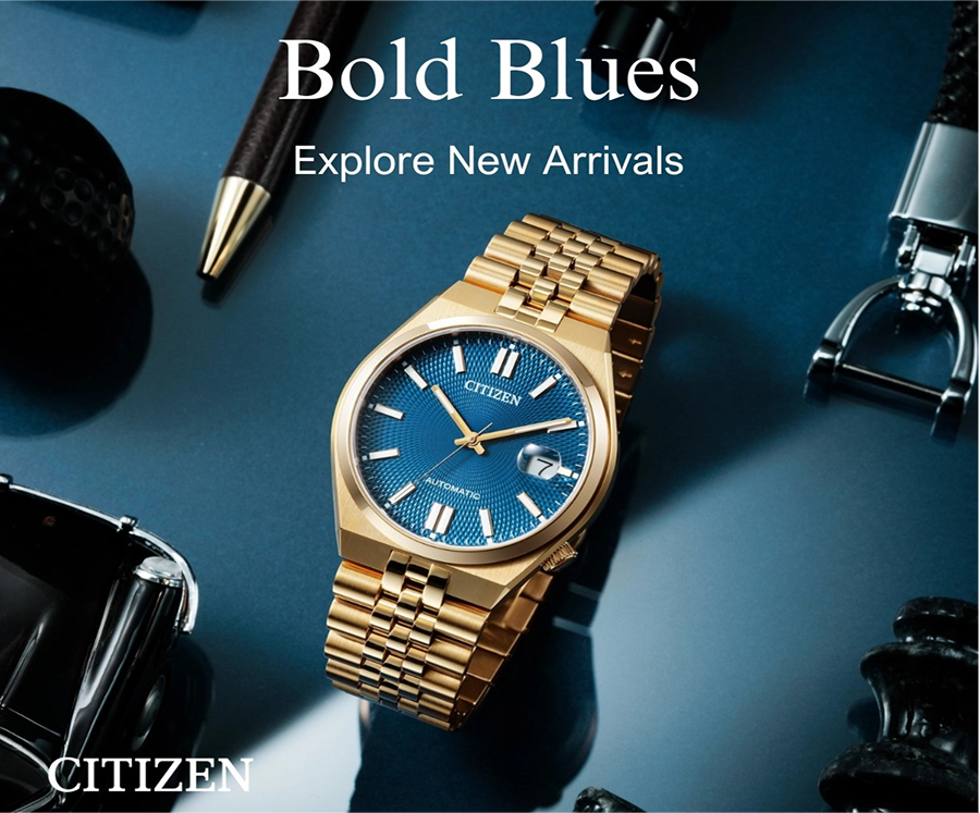 Citizen TSUYOSA 60 Automatic Blue Dial Rose Gold Tone NK0023-57L