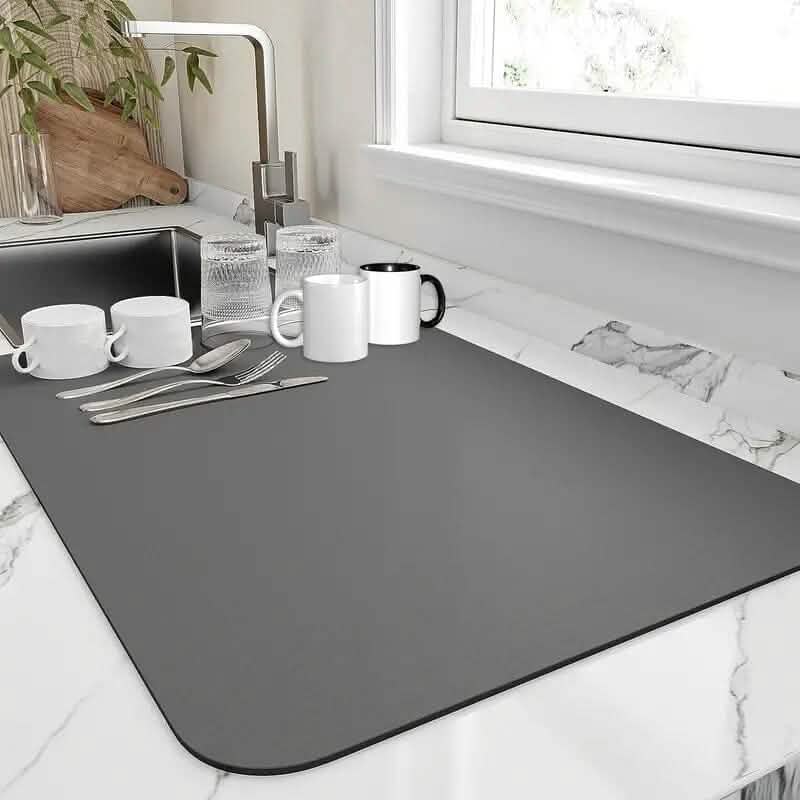 Image of Heat Resistant Drainer Mat with Non-Slip Rubber Back