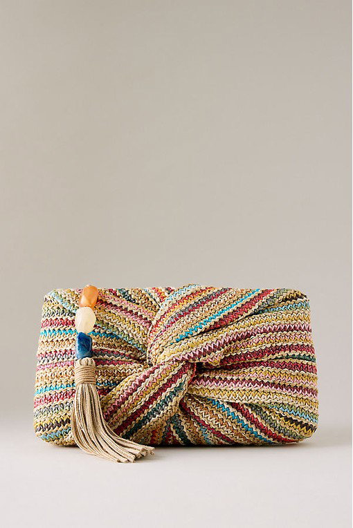 Dolce Vita Elowen Raffia Clutch Bag