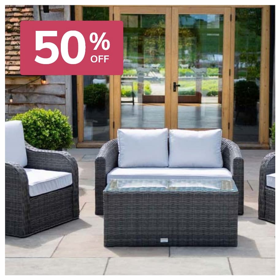 Classic Rattan Sofa & Chairs Set