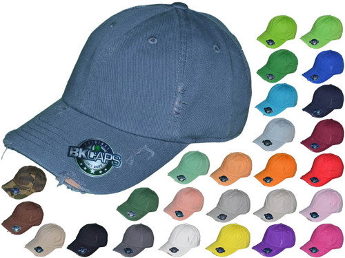 Vintage Dad Hats Wholesale -Low Profile Distressed Cotton Baseball Caps (27 colors) - 5269