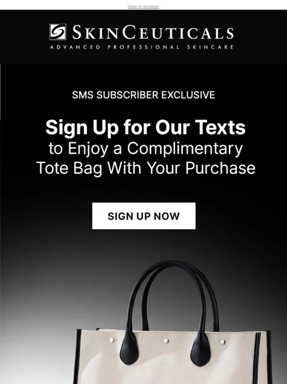 SMS Exclusive: Your Complimentary Tote Bag 🛍