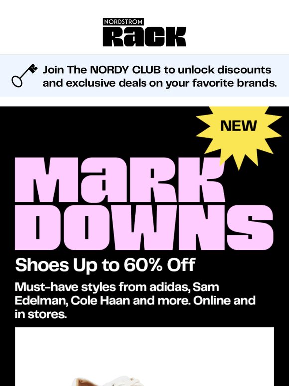 Up to 60% OFF: new shoe markdowns
