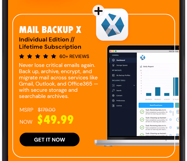 Mail Backup X Individual Edition: Lifetime Subscription