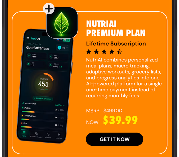 NutriAI Premium Plan: Lifetime Subscription