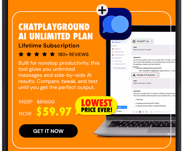 ChatPlayground AI: Lifetime Subscription (Unlimited Plan)