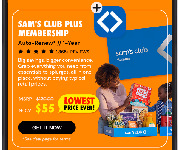 1-Year Sam's Club Plus Membership with Auto-Renew