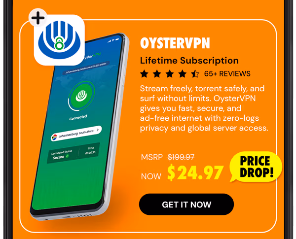 OysterVPN: VPN Lifetime Subscription