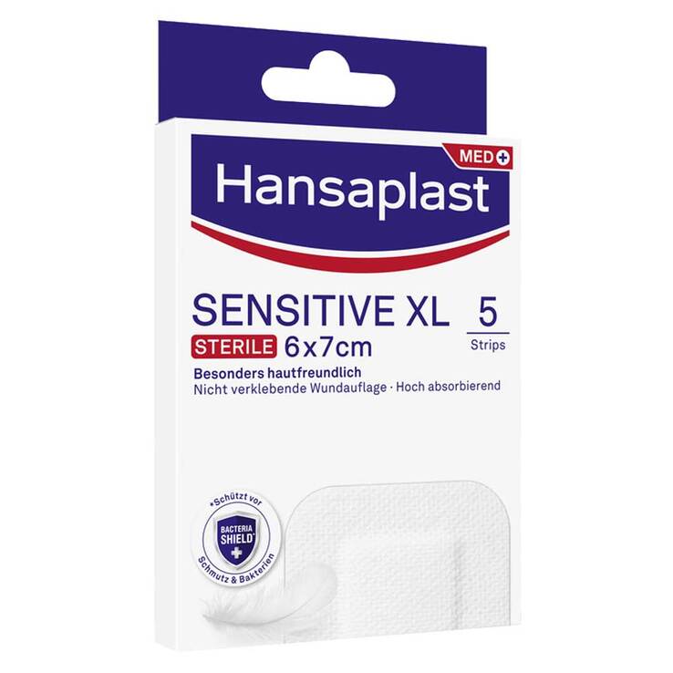 Hansaplast SENSITIVE XL Wundverband steril 6x7 cm