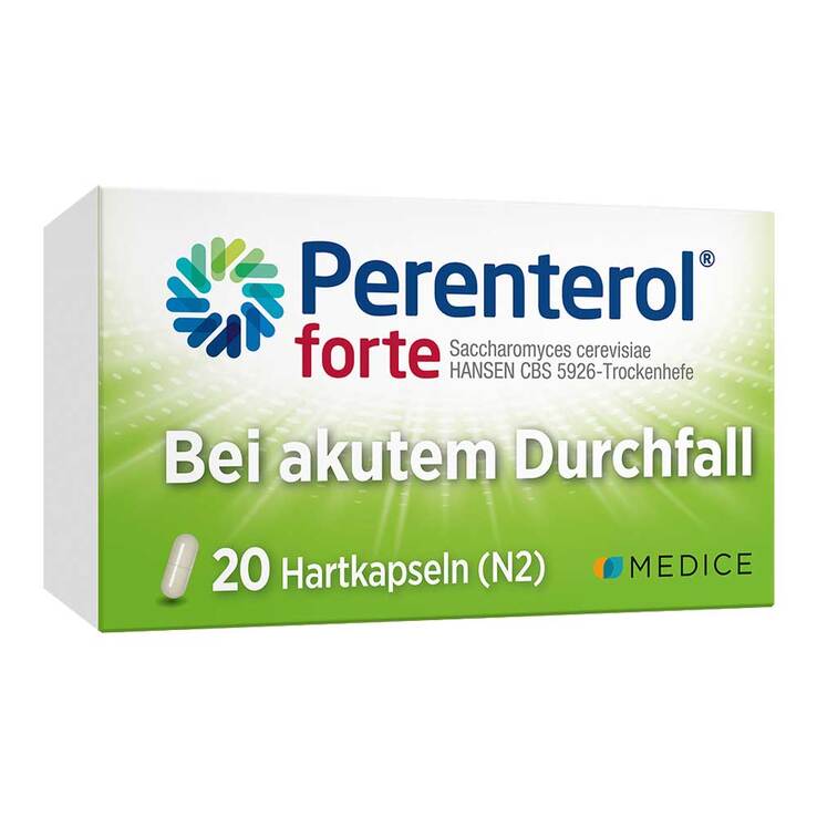 Perenterol forte 250 mg bei akutem Durchfall & zur Vorbeugung⁵