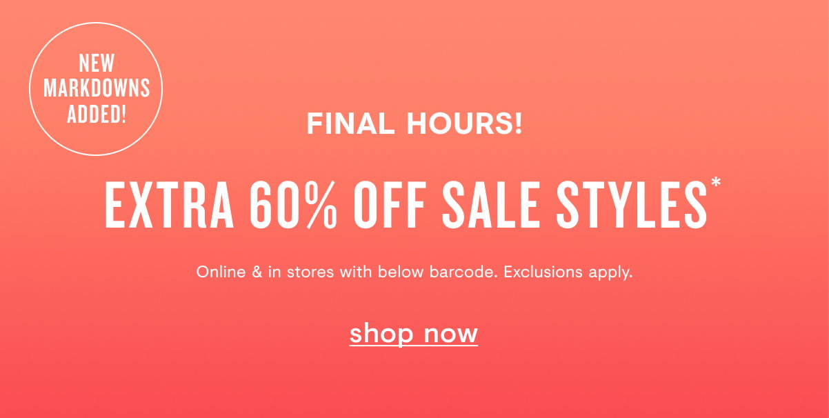 60% off sale styles