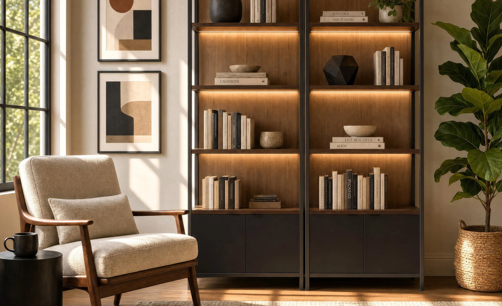Marsden Lighted Bookcase