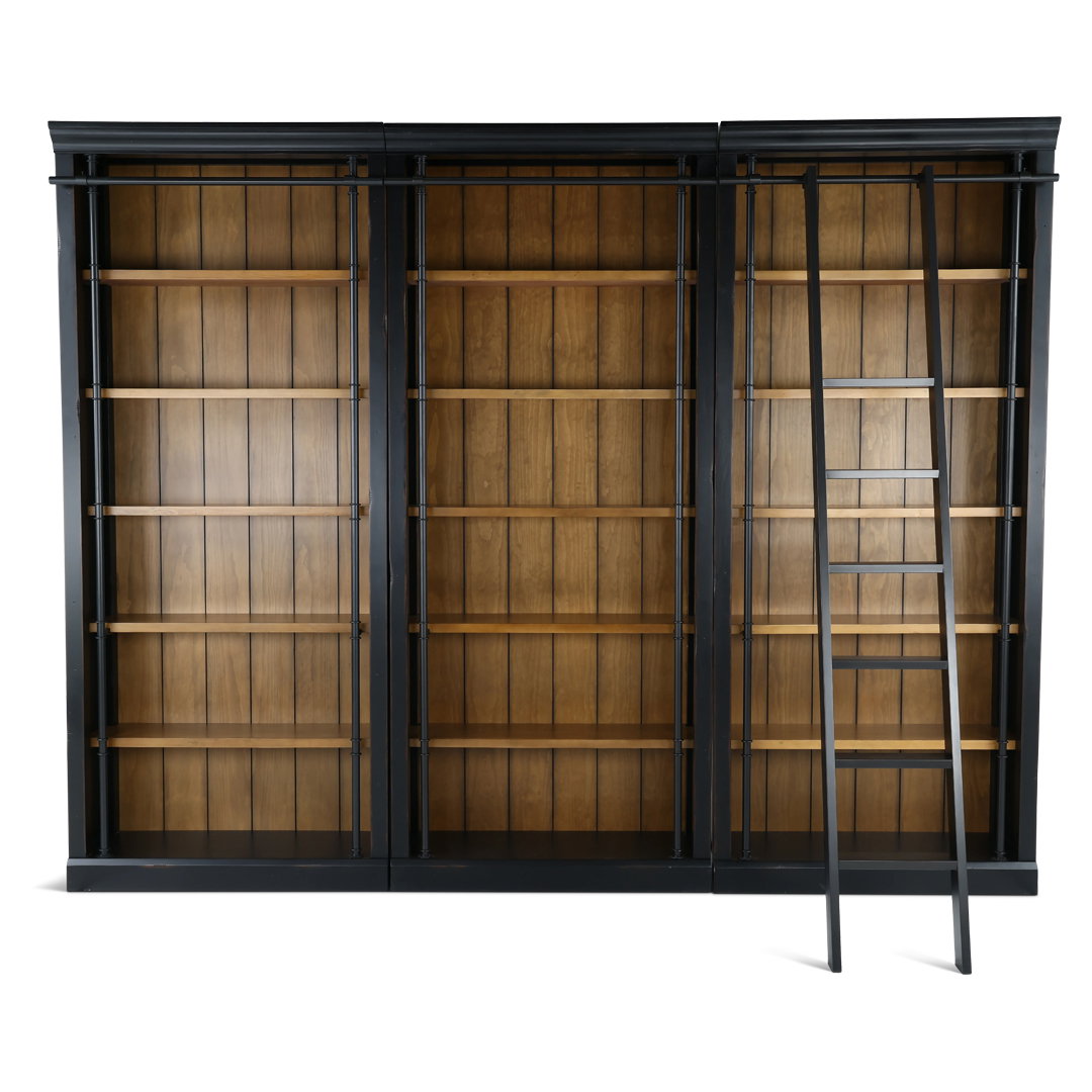 Toulouse Black 4-Piece Bookcase