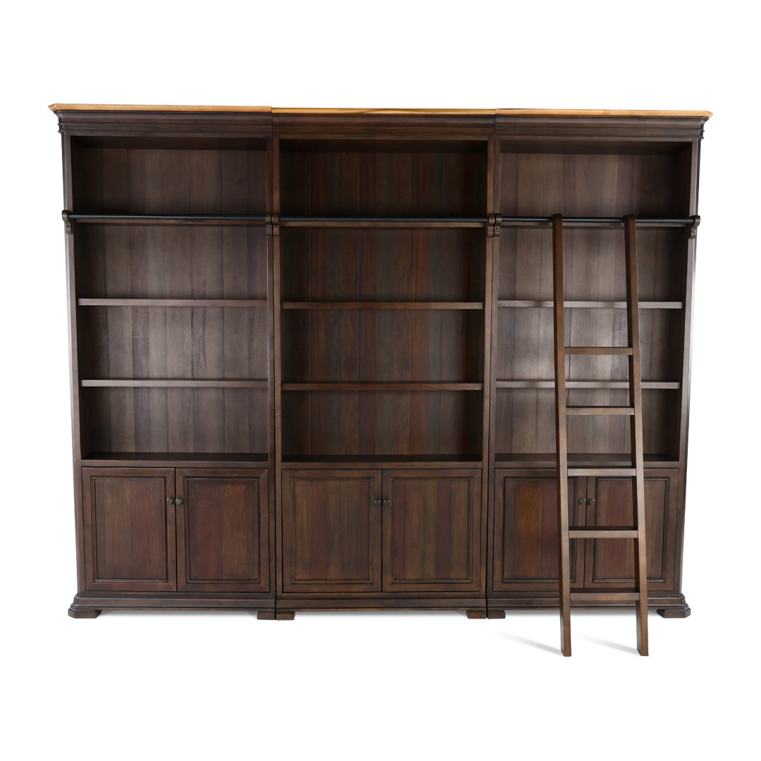 Sonoma Brown Executive Bookcase Wall