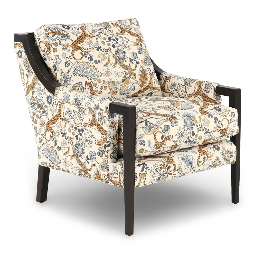 Fierce Leopard Cream Accent Chair