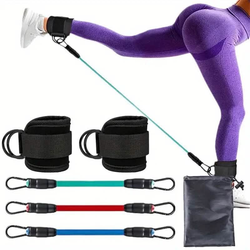 Image of 5-Piece: Resistance Band Set with Ankle Buckles